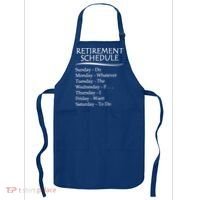 Retired Funny Gift Cool Gift Funny Retiring Retiret Schedule Gift Apron thumb 0