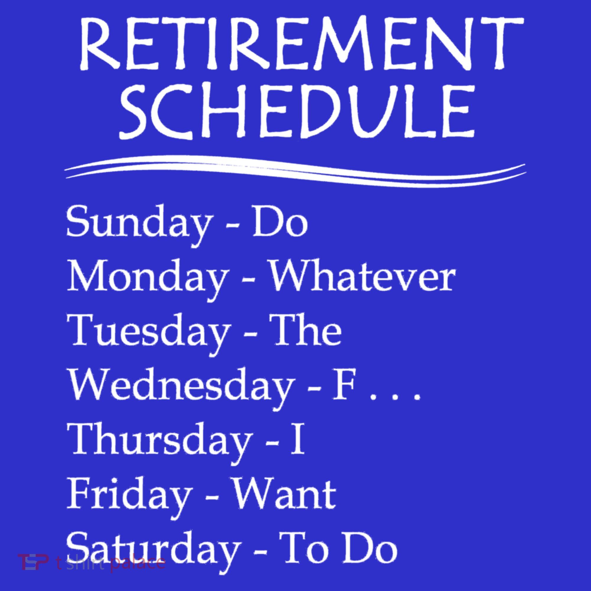 Retired Funny Gift Cool Gift Funny Retiring Retiret Schedule Gift Magnet