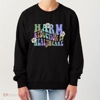 Retro Flower Harm Reduction Healthcare Overdose Awareness Women's Sweatshirt thumb 0