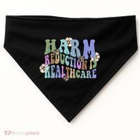 Retro Flower Harm Reduction Healthcare Overdose Awareness USA-Made Doggie Bandana thumb 0