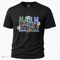 Retro Flower Harm Reduction Healthcare Overdose Awareness Cooling Performance Crew T-Shirt thumb 0