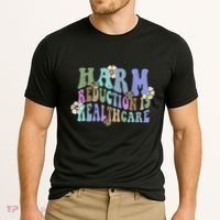 Retro Flower Harm Reduction Healthcare Overdose Awareness Cooling Performance Crew T-Shirt thumb 2