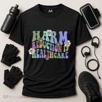 Retro Flower Harm Reduction Healthcare Overdose Awareness Cooling Performance Crew T-Shirt thumb 3
