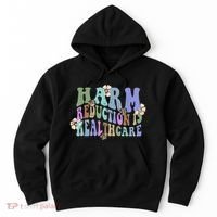 Retro Flower Harm Reduction Healthcare Overdose Awareness Hoodie thumb 0