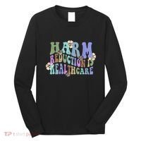 Retro Flower Harm Reduction Healthcare Overdose Awareness Long Sleeve Shirt thumb 0