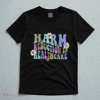 Retro Flower Harm Reduction Healthcare Overdose Awareness T-Shirt thumb 5