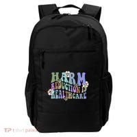 Retro Flower Harm Reduction Healthcare Overdose Awareness Backpack thumb 0