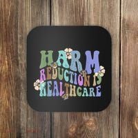 Retro Flower Harm Reduction Healthcare Overdose Awareness Coaster thumb 0