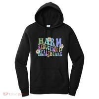 Retro Flower Harm Reduction Healthcare Overdose Awareness Women's Hoodie thumb 0