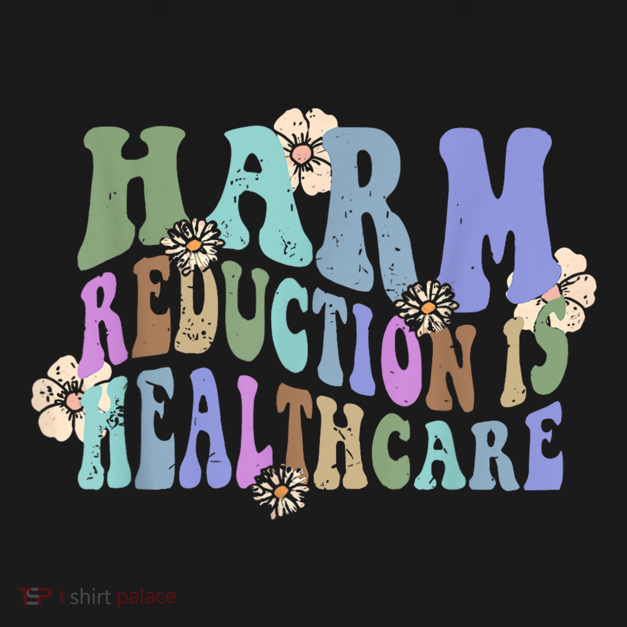 Retro Flower Harm Reduction Healthcare Overdose Awareness Women's Hoodie