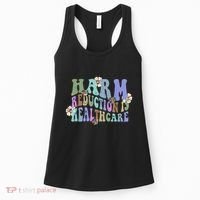 Retro Flower Harm Reduction Healthcare Overdose Awareness Women's Tank Top thumb 0