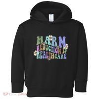 Retro Flower Harm Reduction Healthcare Overdose Awareness Toddler Hoodie thumb 0