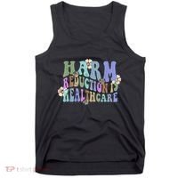 Retro Flower Harm Reduction Healthcare Overdose Awareness Tank Top thumb 0