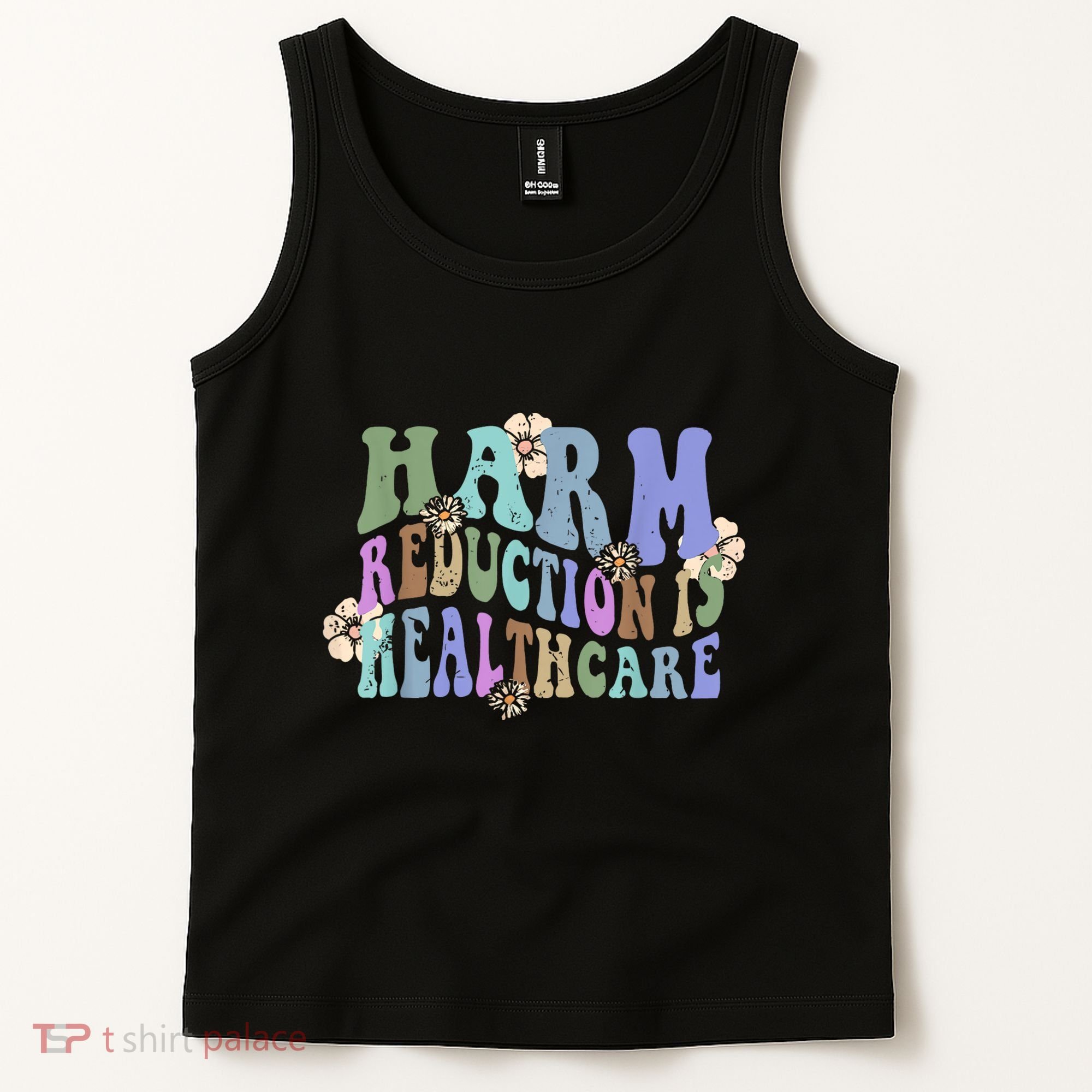 Retro Flower Harm Reduction Healthcare Overdose Awareness Tank Top