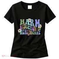 Retro Flower Harm Reduction Healthcare Overdose Awareness Women's T-Shirt thumb 0