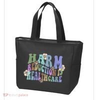 Retro Flower Harm Reduction Healthcare Overdose Awareness Tote Bag thumb 3