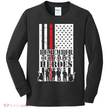 Remember Our Fallen Heroes Kids Long Sleeve Shirt