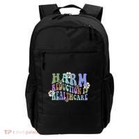 Retro Flower Harm Reduction Healthcare Overdose Awareness Backpack thumb 0