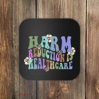 Retro Flower Harm Reduction Healthcare Overdose Awareness Coaster thumb 0