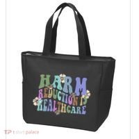 Retro Flower Harm Reduction Healthcare Overdose Awareness Tote Bag thumb 3
