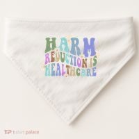 Retro Flower Harm Reduction Healthcare Overdose Awareness USA-Made Doggie Bandana thumb 0