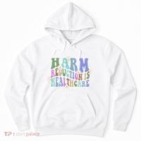Retro Flower Harm Reduction Healthcare Overdose Awareness Hoodie thumb 0