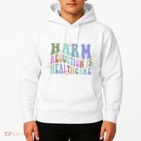 Retro Flower Harm Reduction Healthcare Overdose Awareness Hoodie thumb 2