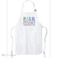Retro Flower Harm Reduction Healthcare Overdose Awareness Apron thumb 0