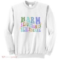 Retro Flower Harm Reduction Healthcare Overdose Awareness Sweatshirt thumb 0