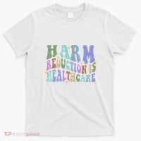 Retro Flower Harm Reduction Healthcare Overdose Awareness T-Shirt thumb 0