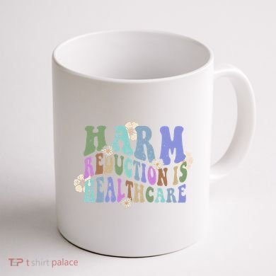 Retro Flower Harm Reduction Healthcare Overdose Awareness Coffee Mug back