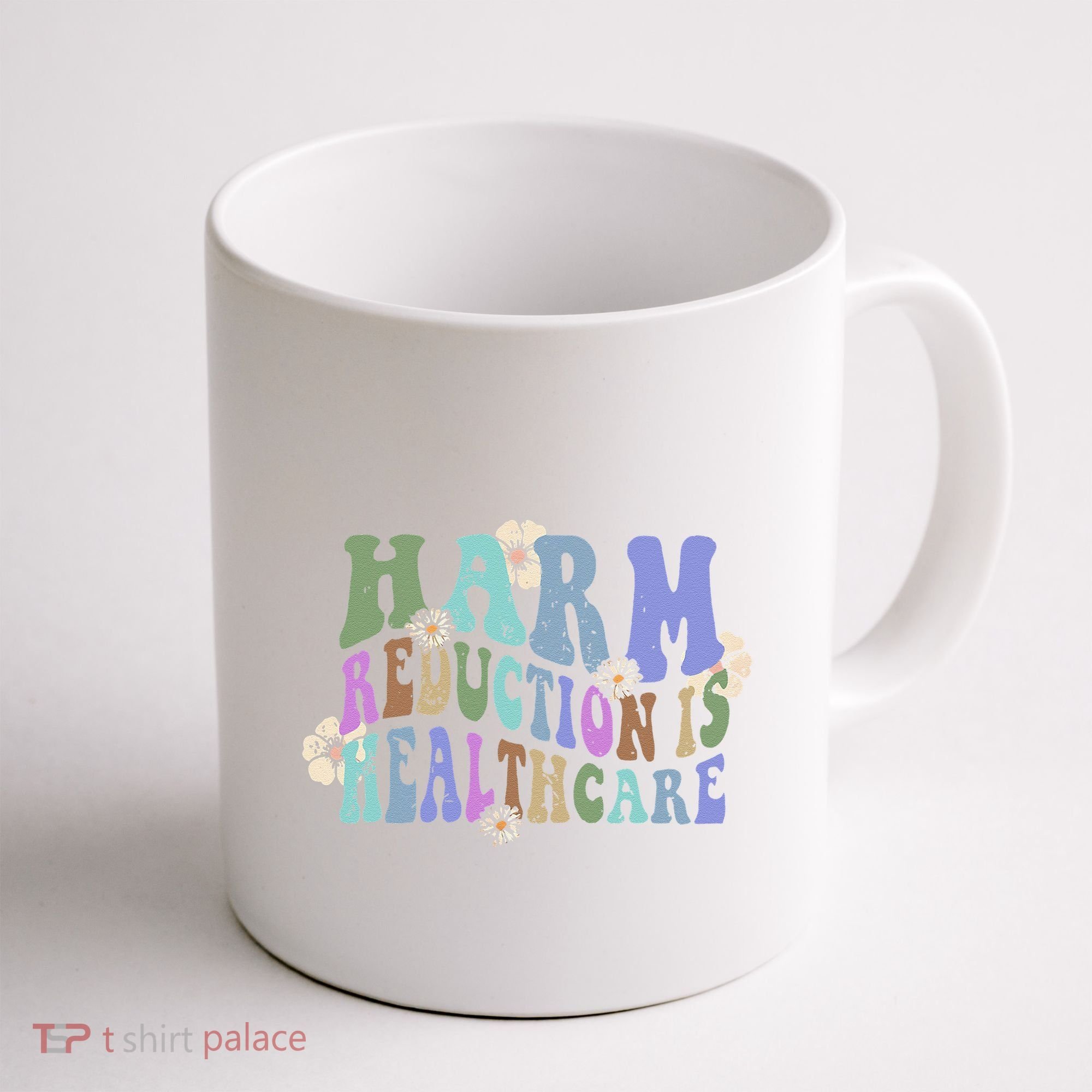 Retro Flower Harm Reduction Healthcare Overdose Awareness Coffee Mug