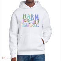 Retro Flower Harm Reduction Healthcare Overdose Awareness District V.I.T. Heavyweight Hoodie thumb 0