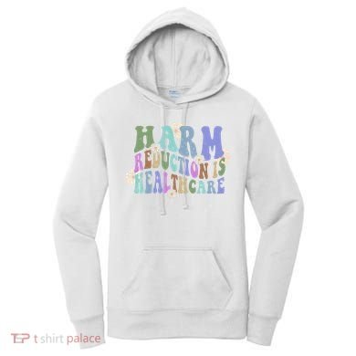 Retro Flower Harm Reduction Healthcare Overdose Awareness Women's Hoodie