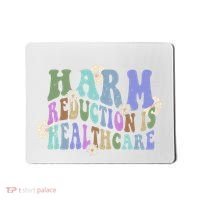 Retro Flower Harm Reduction Healthcare Overdose Awareness Mousepad thumb 0