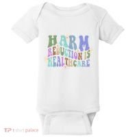 Retro Flower Harm Reduction Healthcare Overdose Awareness Baby Bodysuit thumb 0