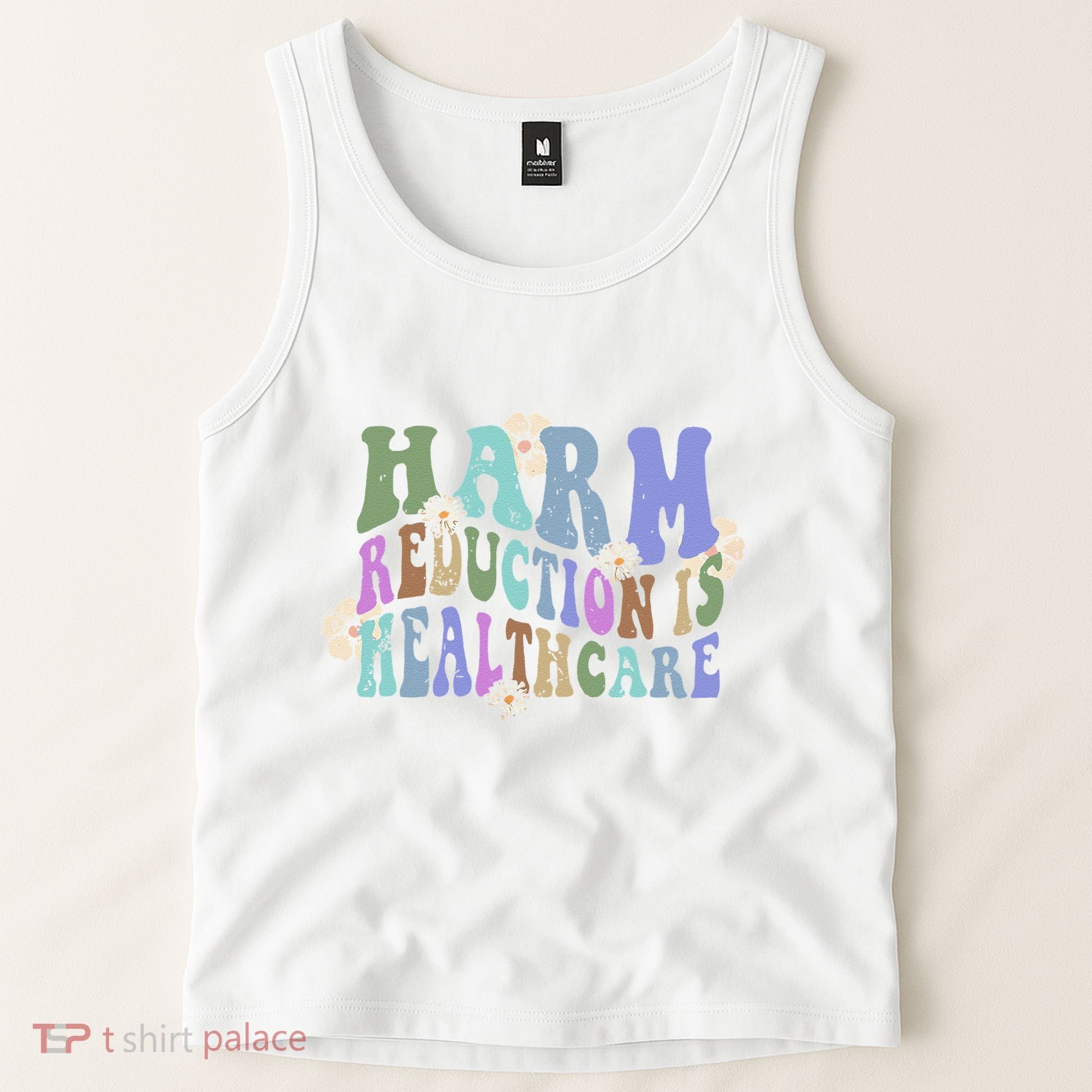 Retro Flower Harm Reduction Healthcare Overdose Awareness Tank Top