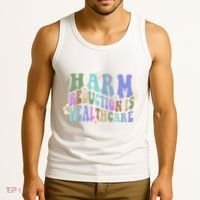 Retro Flower Harm Reduction Healthcare Overdose Awareness Tank Top thumb 3