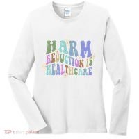 Retro Flower Harm Reduction Healthcare Overdose Awareness Women's Long Sleeve Shirt thumb 0