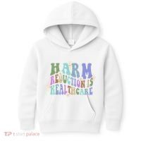 Retro Flower Harm Reduction Healthcare Overdose Awareness Kids Hoodie thumb 0