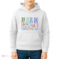 Retro Flower Harm Reduction Healthcare Overdose Awareness Kids Hoodie thumb 4