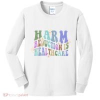 Retro Flower Harm Reduction Healthcare Overdose Awareness Kids Long Sleeve Shirt thumb 0