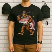Redfish Fishing Hunting Bigfoot Fisher T-Shirt thumb 6