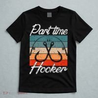 Retro Fishing Hooks Part Time Hooker Funny Fishing T-Shirt thumb 5