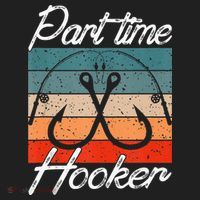 Retro Fishing Hooks Part Time Hooker Funny Fishing Beanie thumb 2