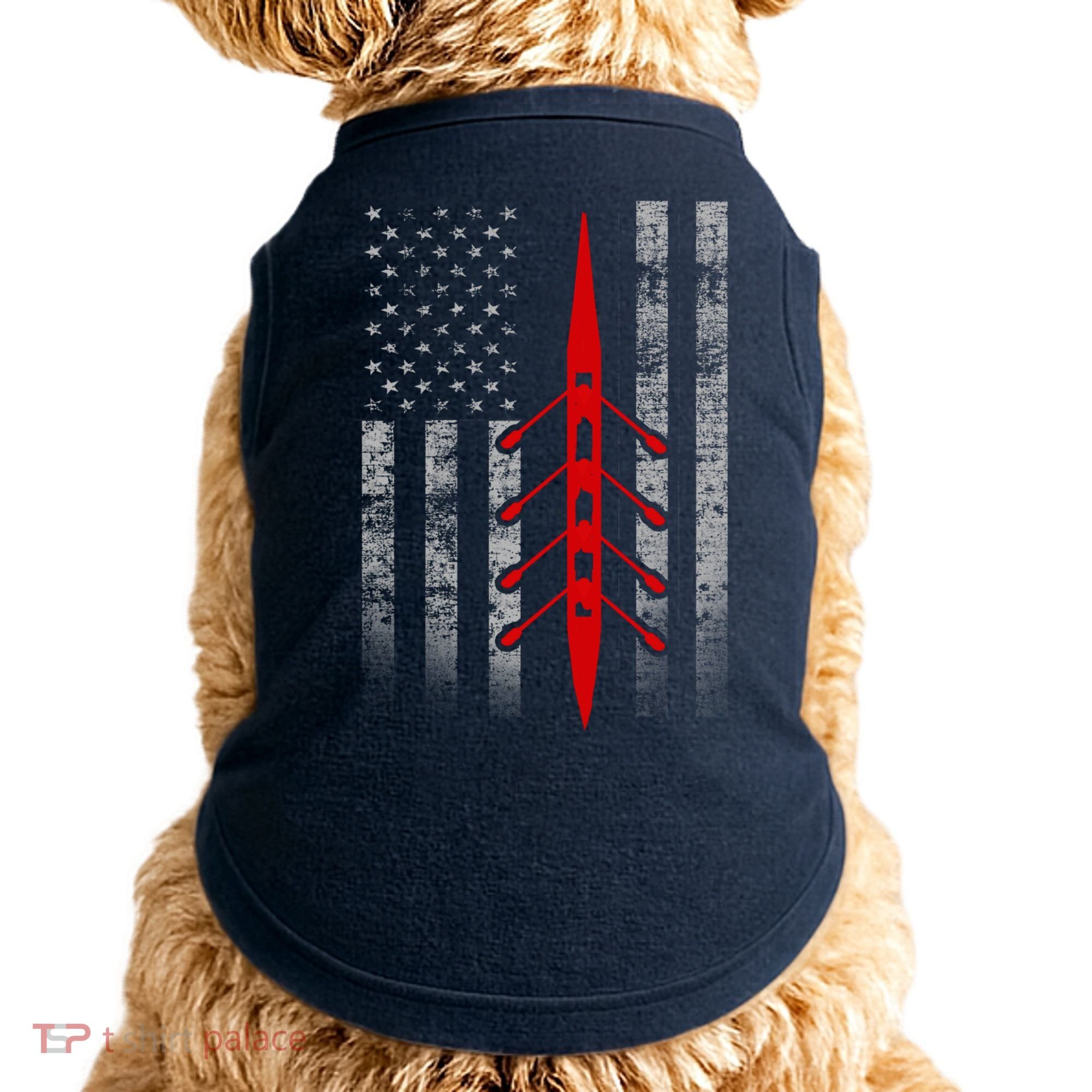 Rowing Flag Hoodie - Rowing Boat Flag Hooded Doggie Tank