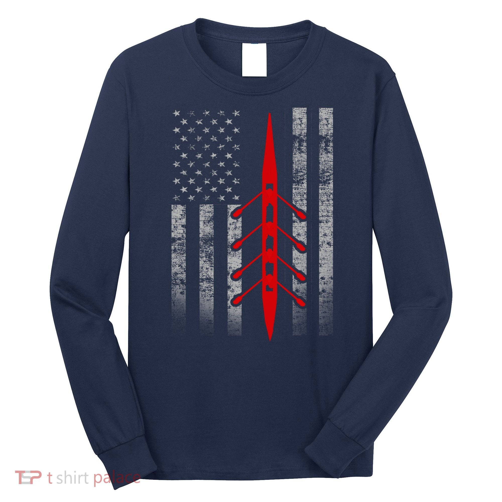 Rowing Flag Hoodie - Rowing Boat Flag Hooded Long Sleeve Shirt