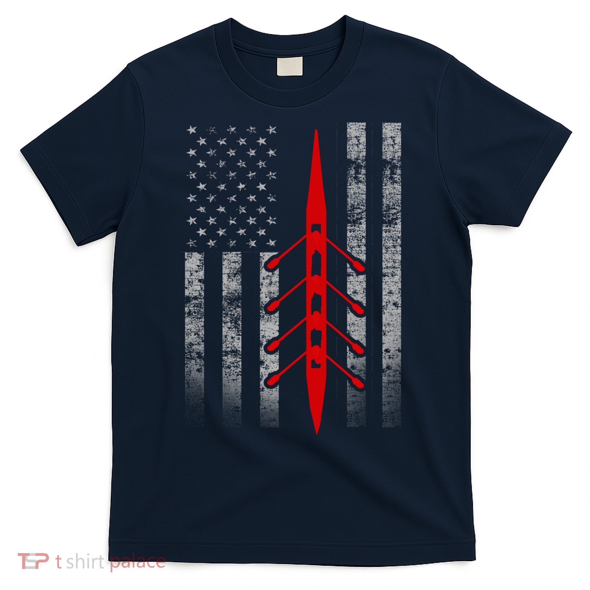 Rowing Flag Hoodie - Rowing Boat Flag Hooded T-Shirt