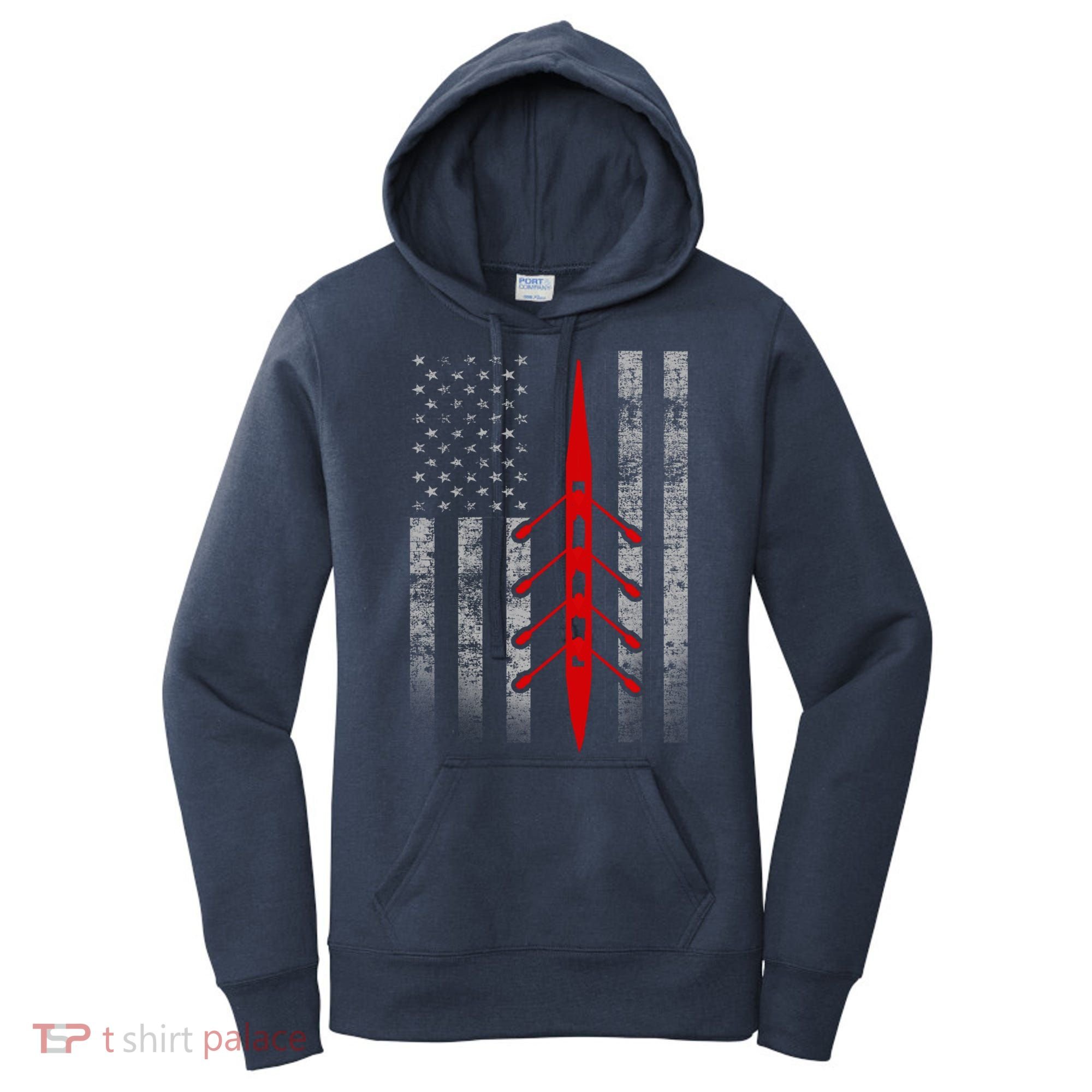 Rowing Flag Hoodie - Rowing Boat Flag Hooded Women's Hoodie