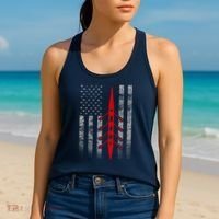 Rowing Flag Hoodie - Rowing Boat Flag Hooded Women's Tank Top thumb 2